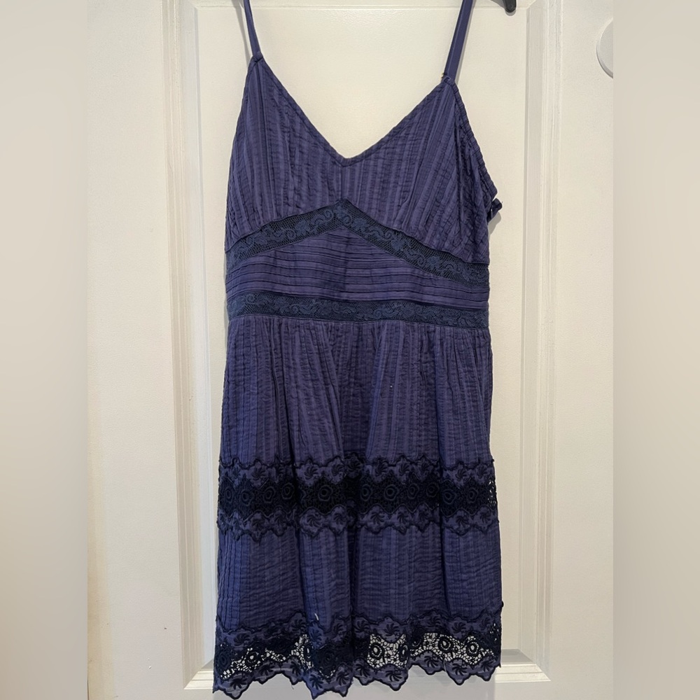Love Shack Fancy Cinnamon dress in navy size 14